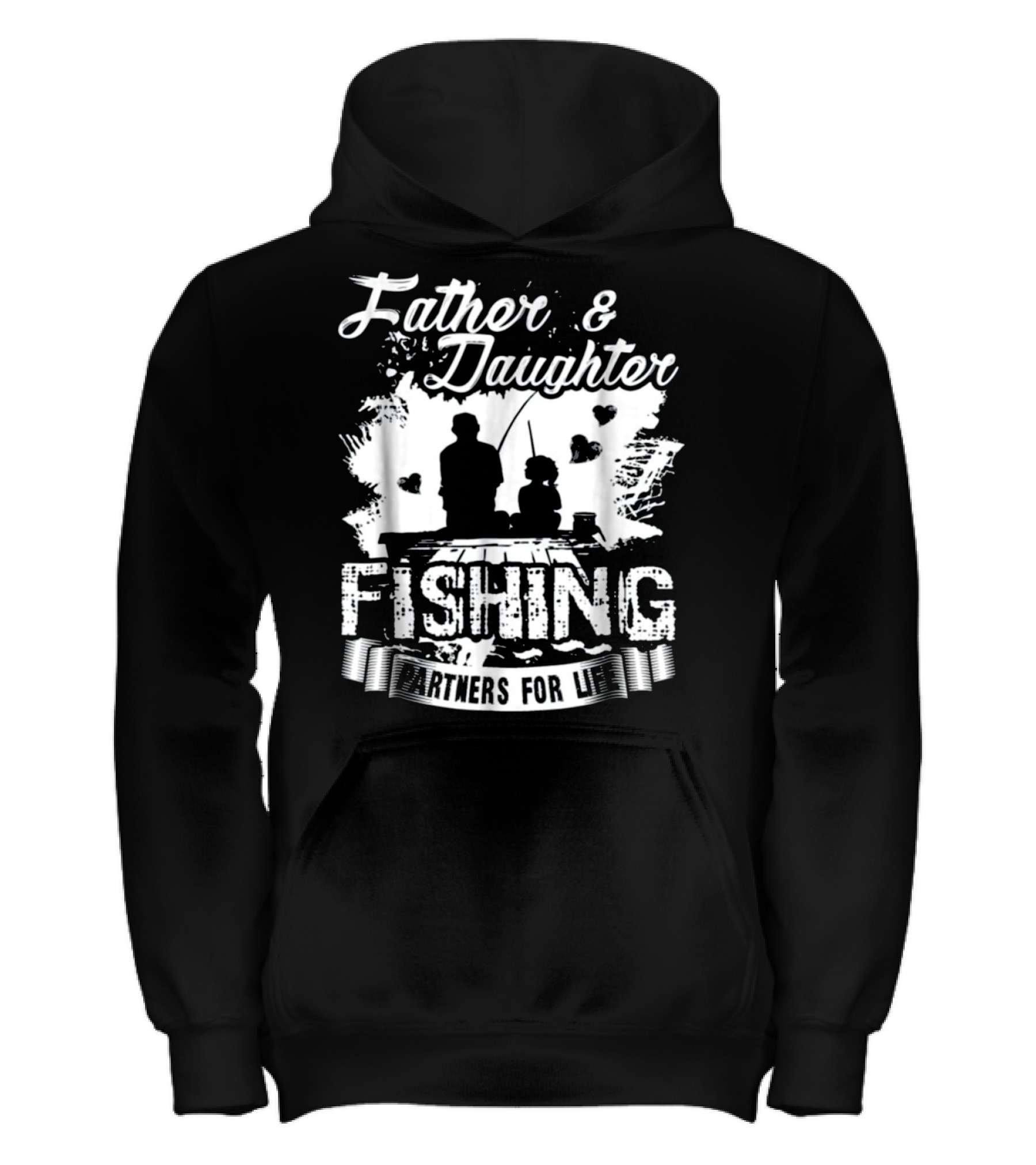 Father And Daughter Fishing Partners Kids Hoodie