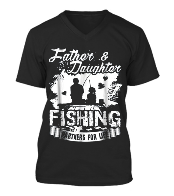 Father And Daughter Fishing Partners V-Neck Unisex T-Shirt Father And Daughter Fishing Partners V-Neck Unisex T-Shirt