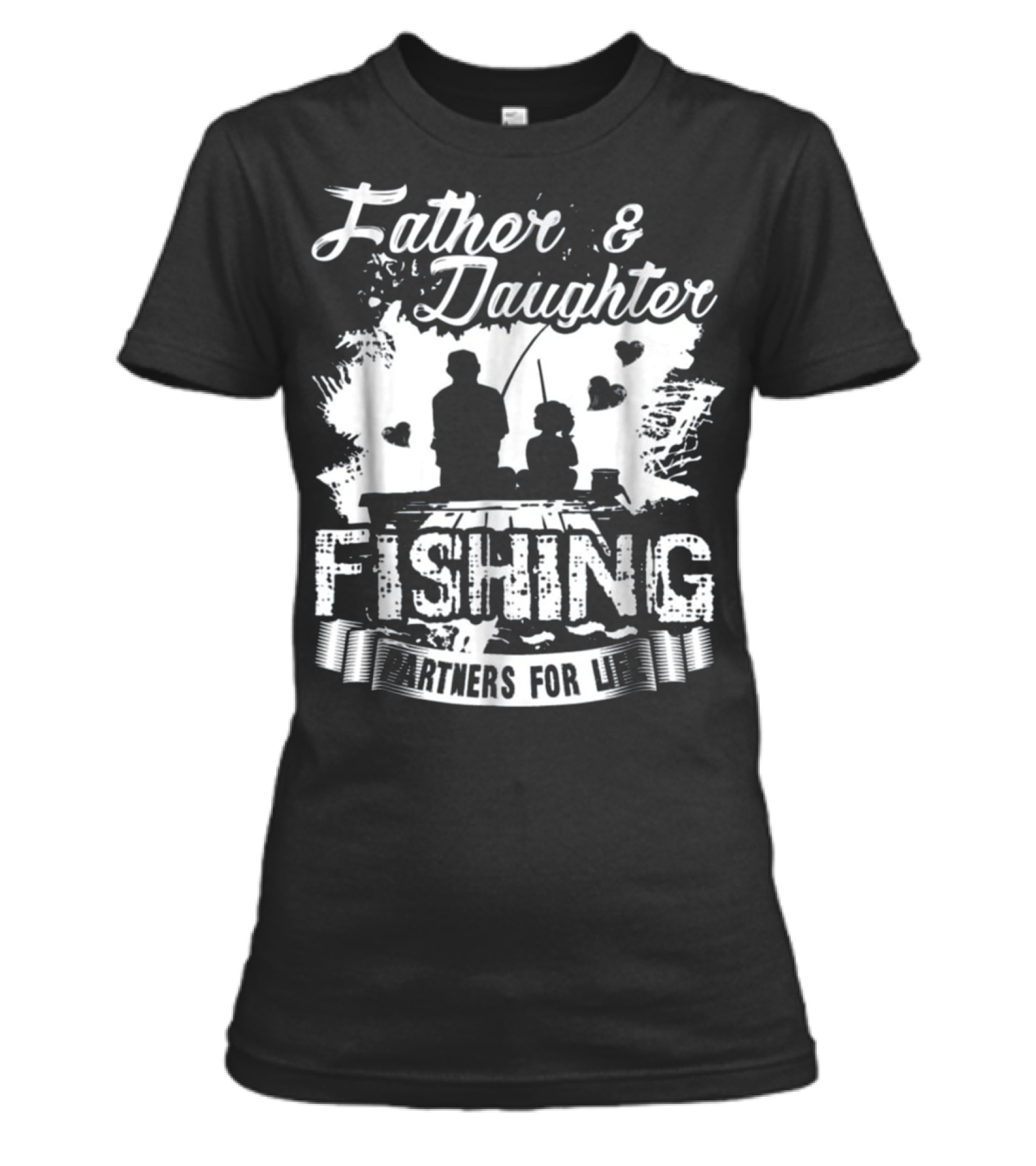 Father And Daughter Fishing Partners Womens T-Shirt