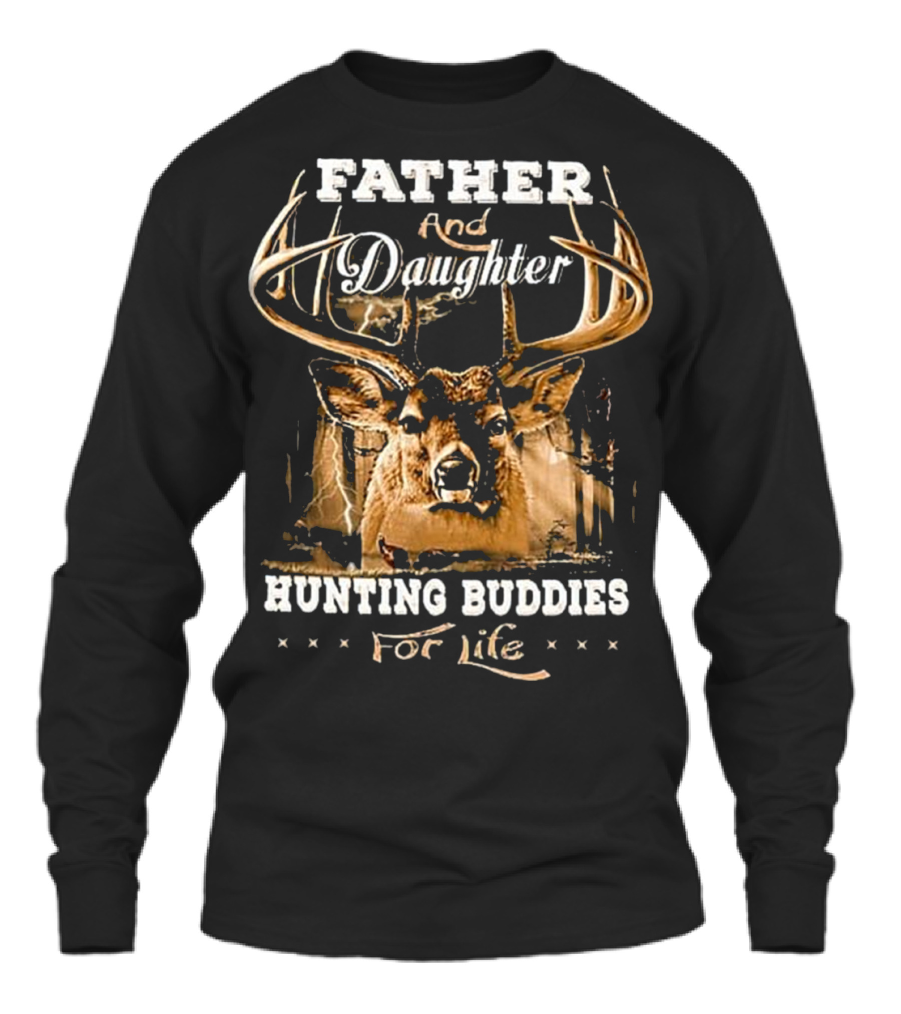 Father and daughter hunting buddies for l Unisex Long Sleeve