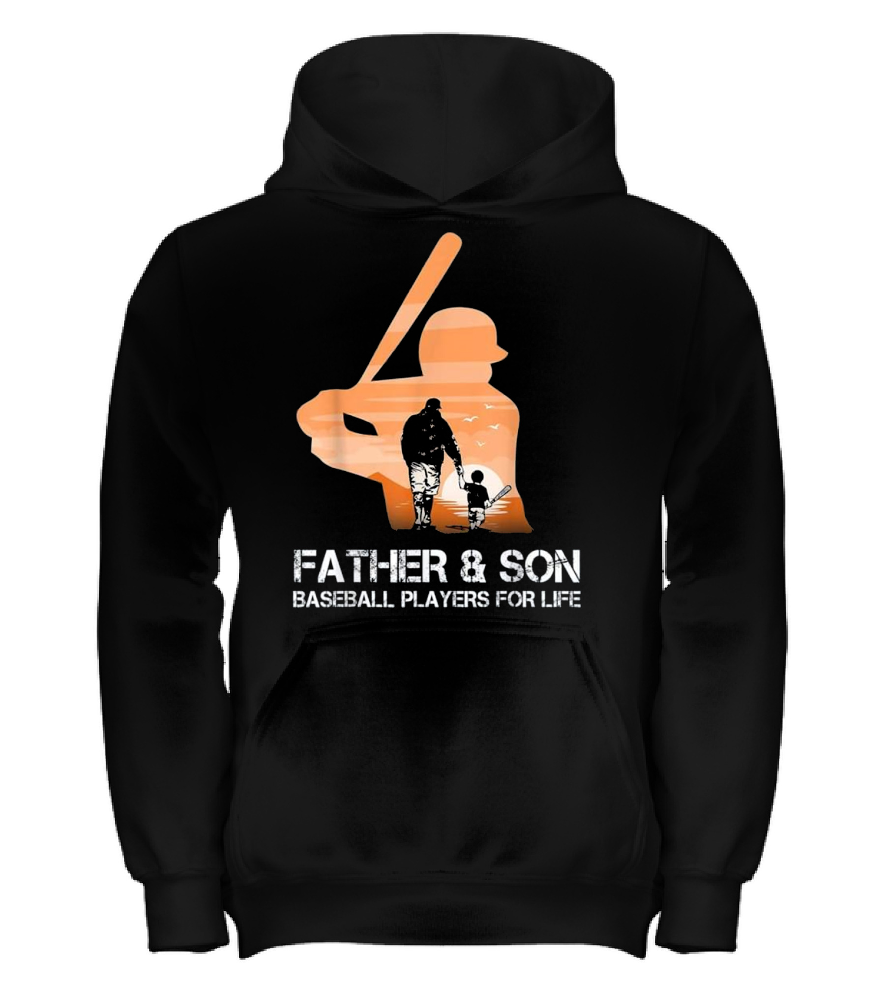 Father And Son Baseball Players For Li Kids Hoodie
