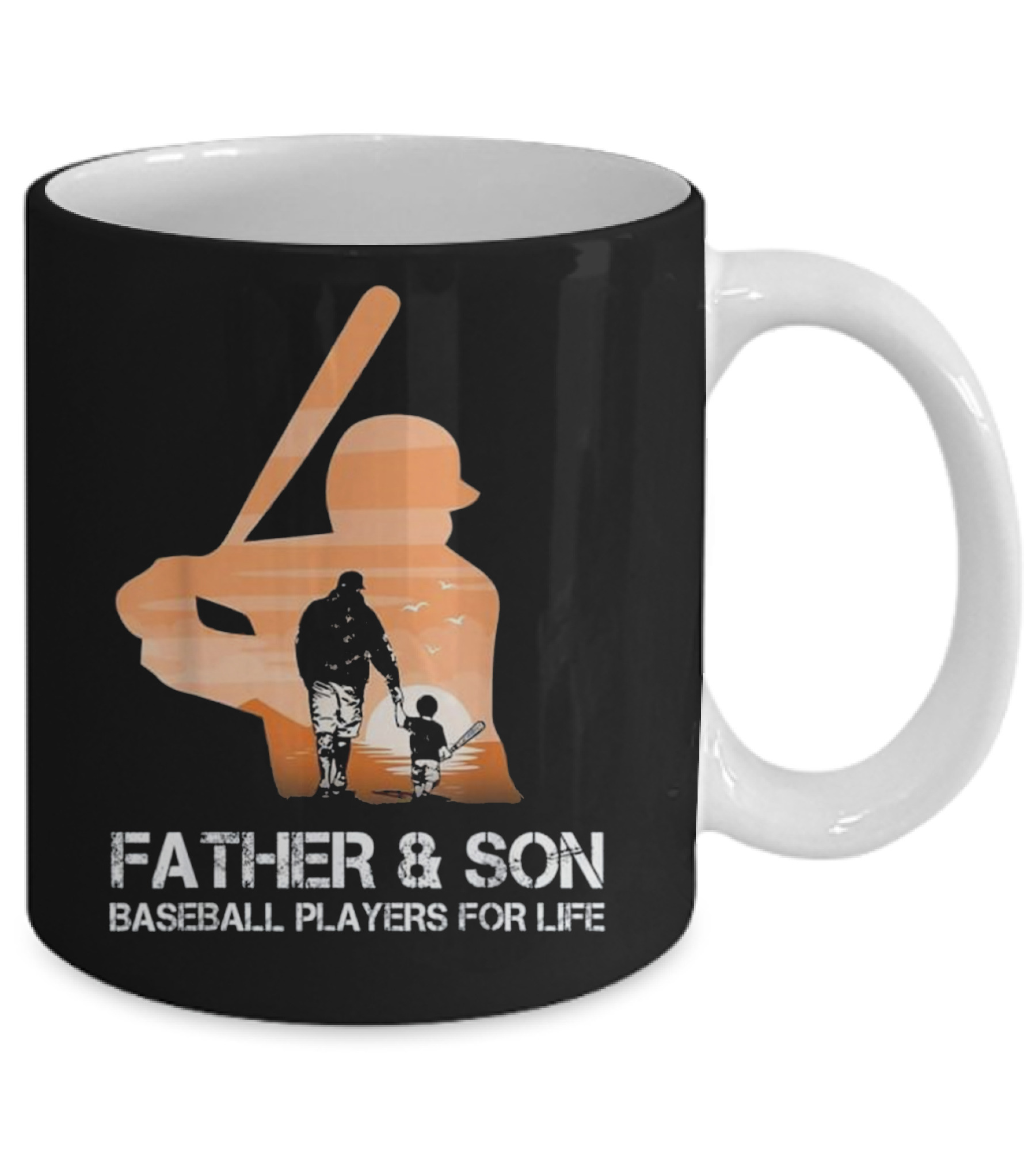 Father And Son Baseball Players For Li Mug