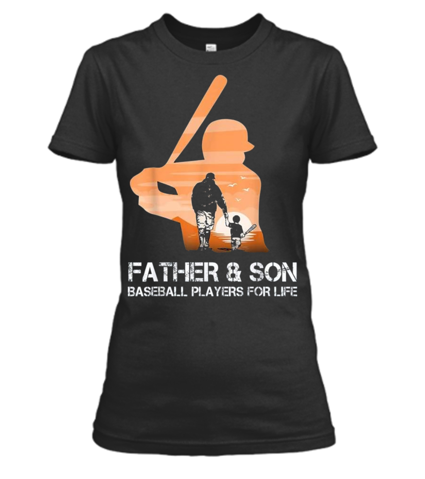 Father And Son Baseball Players For Li Womens T-Shirt