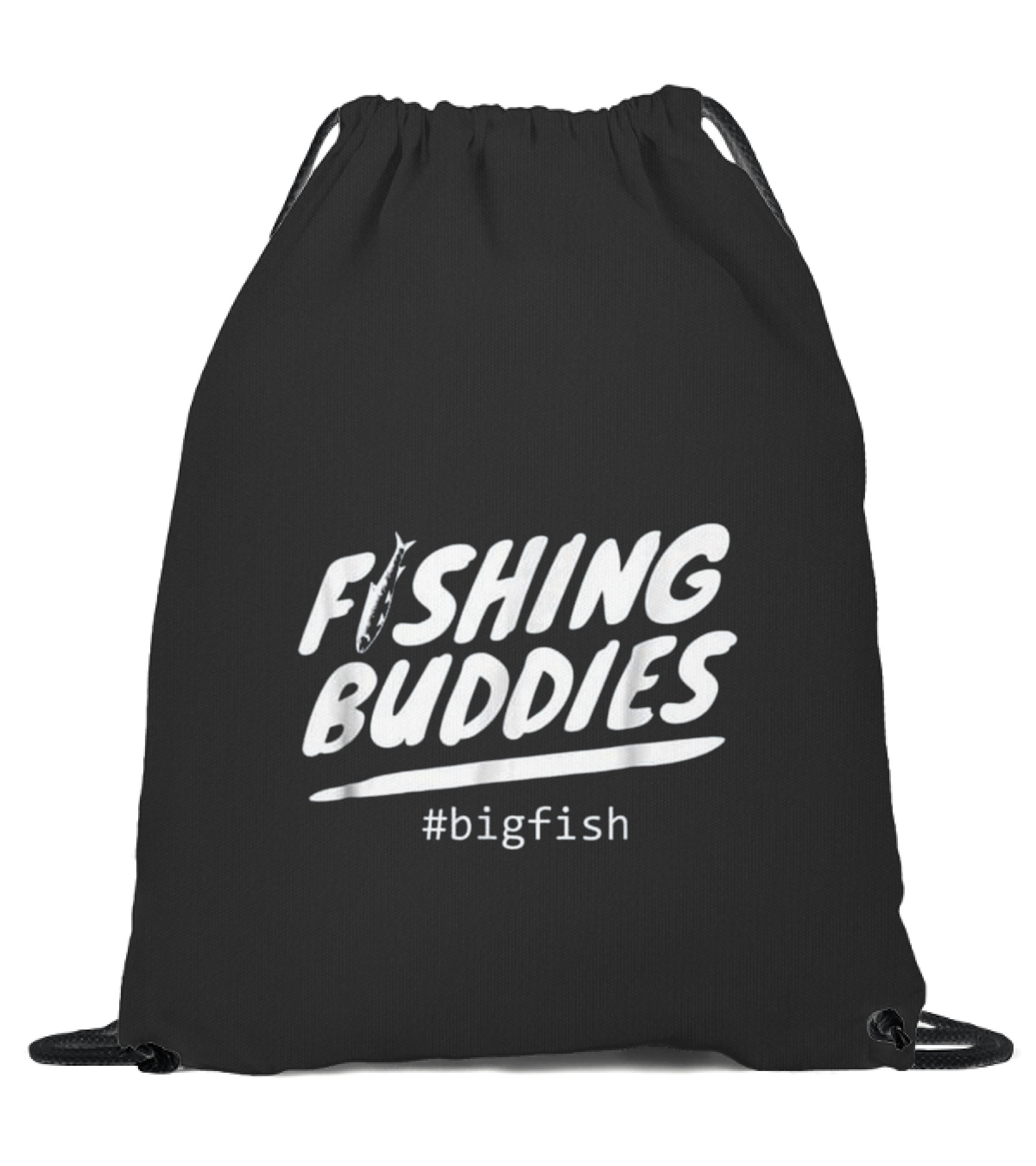 Father and Son Fishing s ...Drawstring Bag 