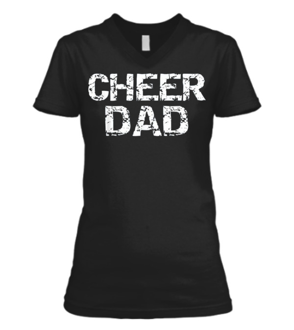 Father Cheerleading Gift from Cheerleader Da V-Neck Womens T-Shirt Father Cheerleading Gift from Cheerleader Da V-Neck Womens T-Shirt