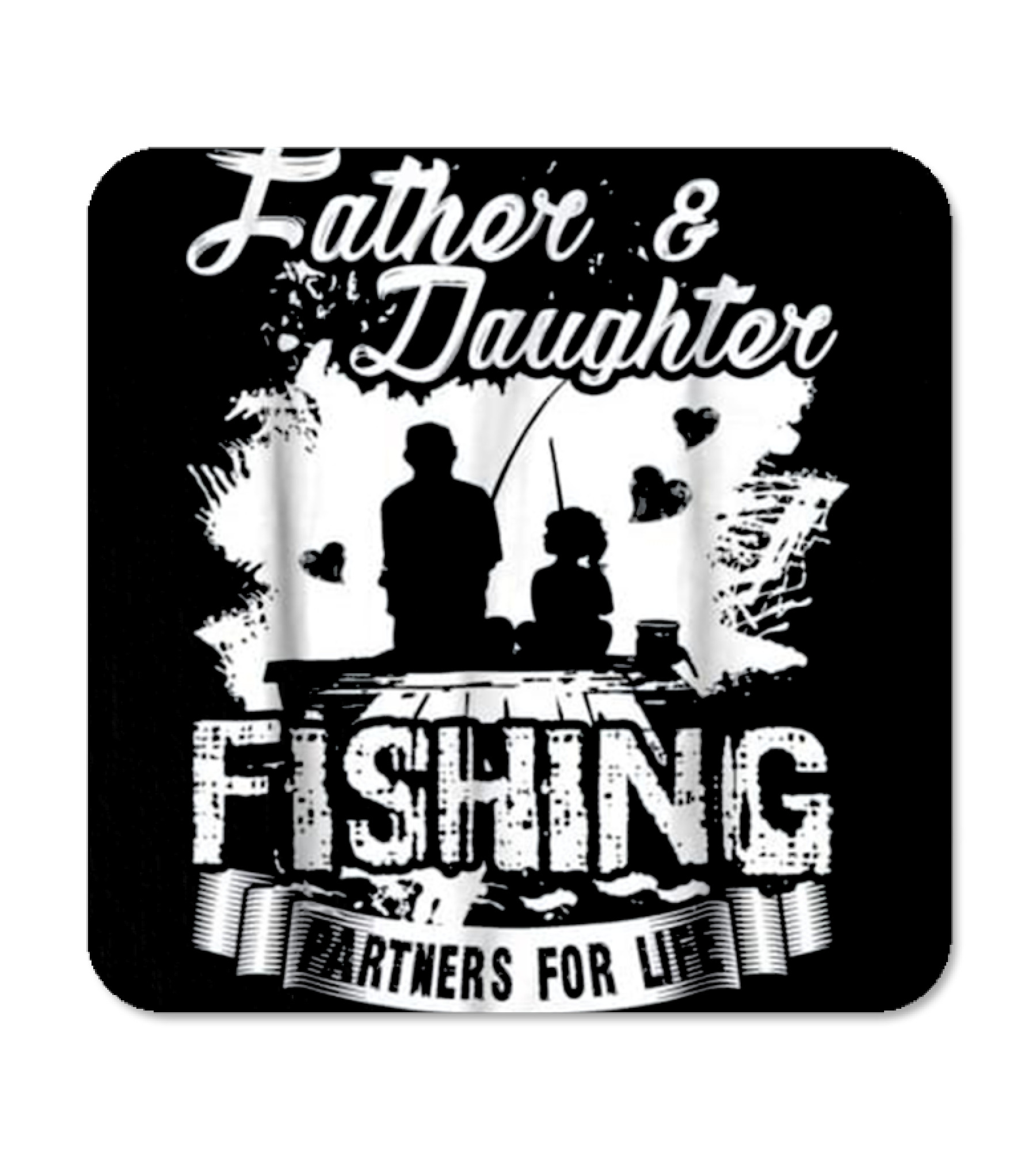 Father Daughter Fishing Partners For L Coaster