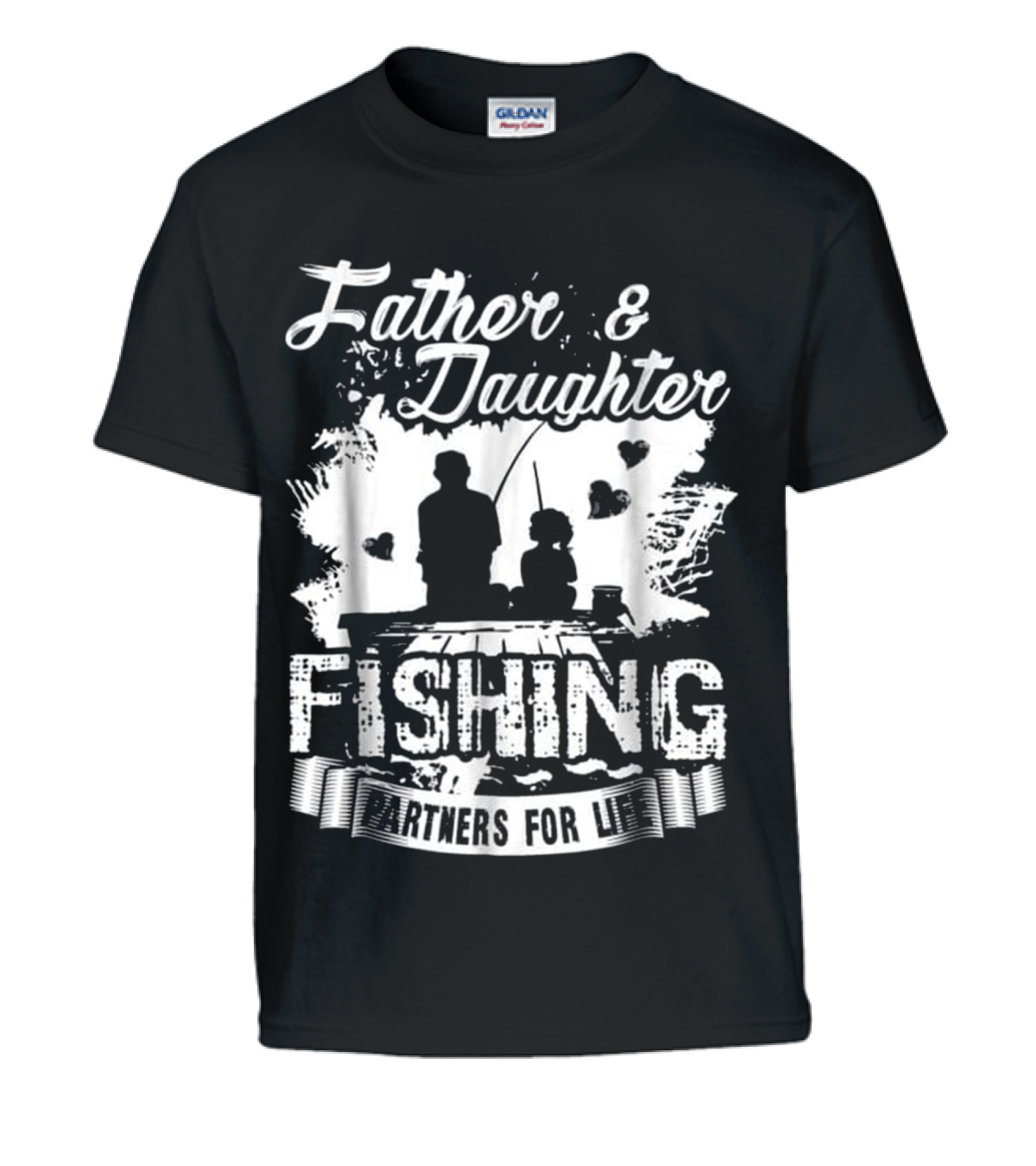 Father Daughter Fishing Partners For L Kids T-Shirt