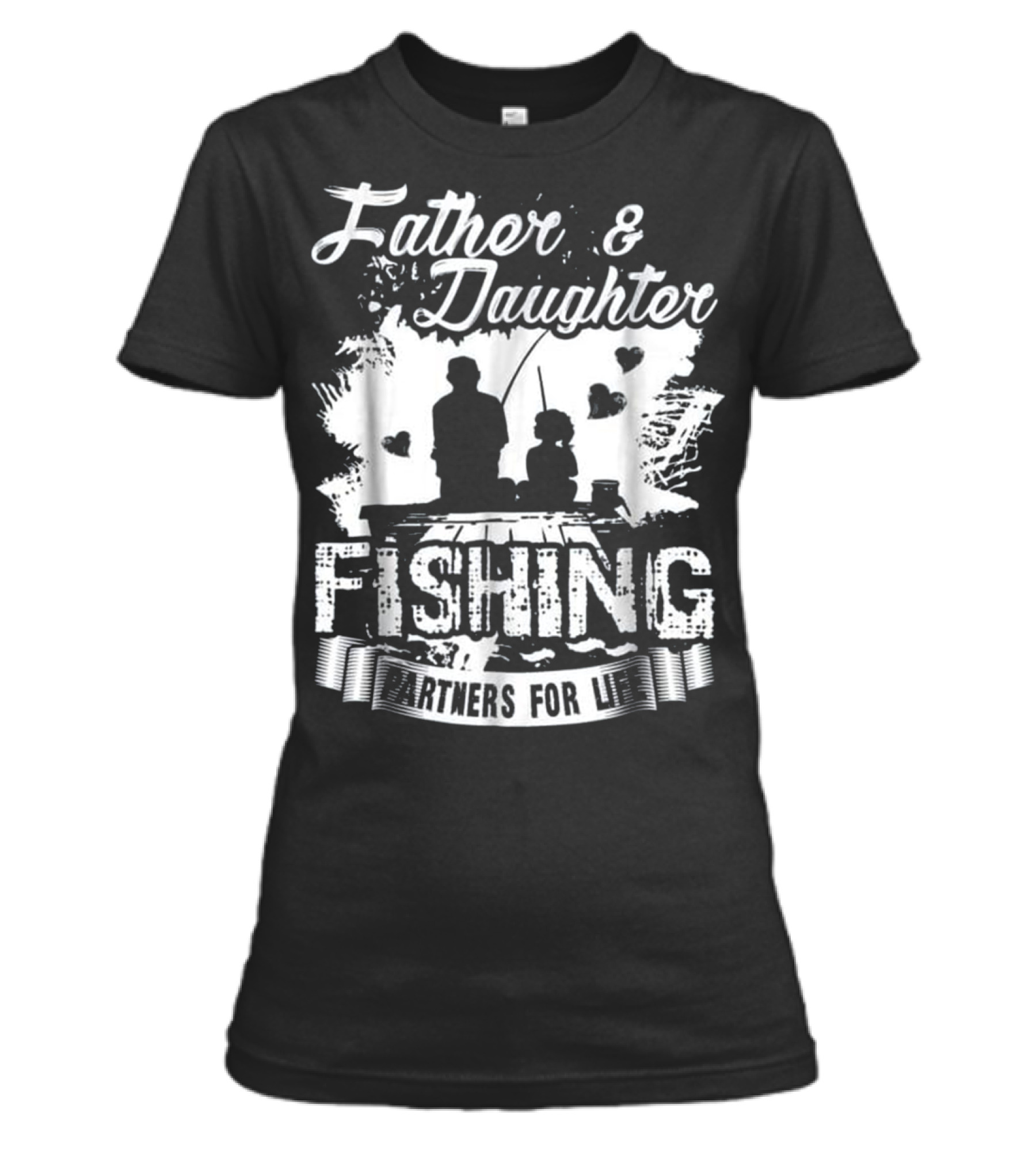 Father Daughter Fishing Partners For L Womens T-Shirt