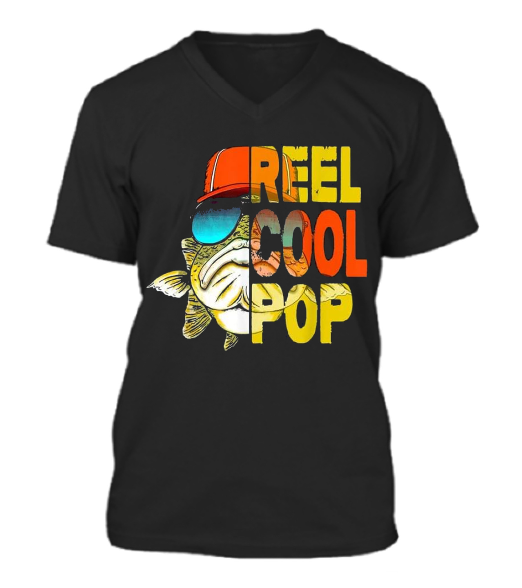 Father's Day - Fishing Reel Cool Pop V-Neck Unisex T-Shirt