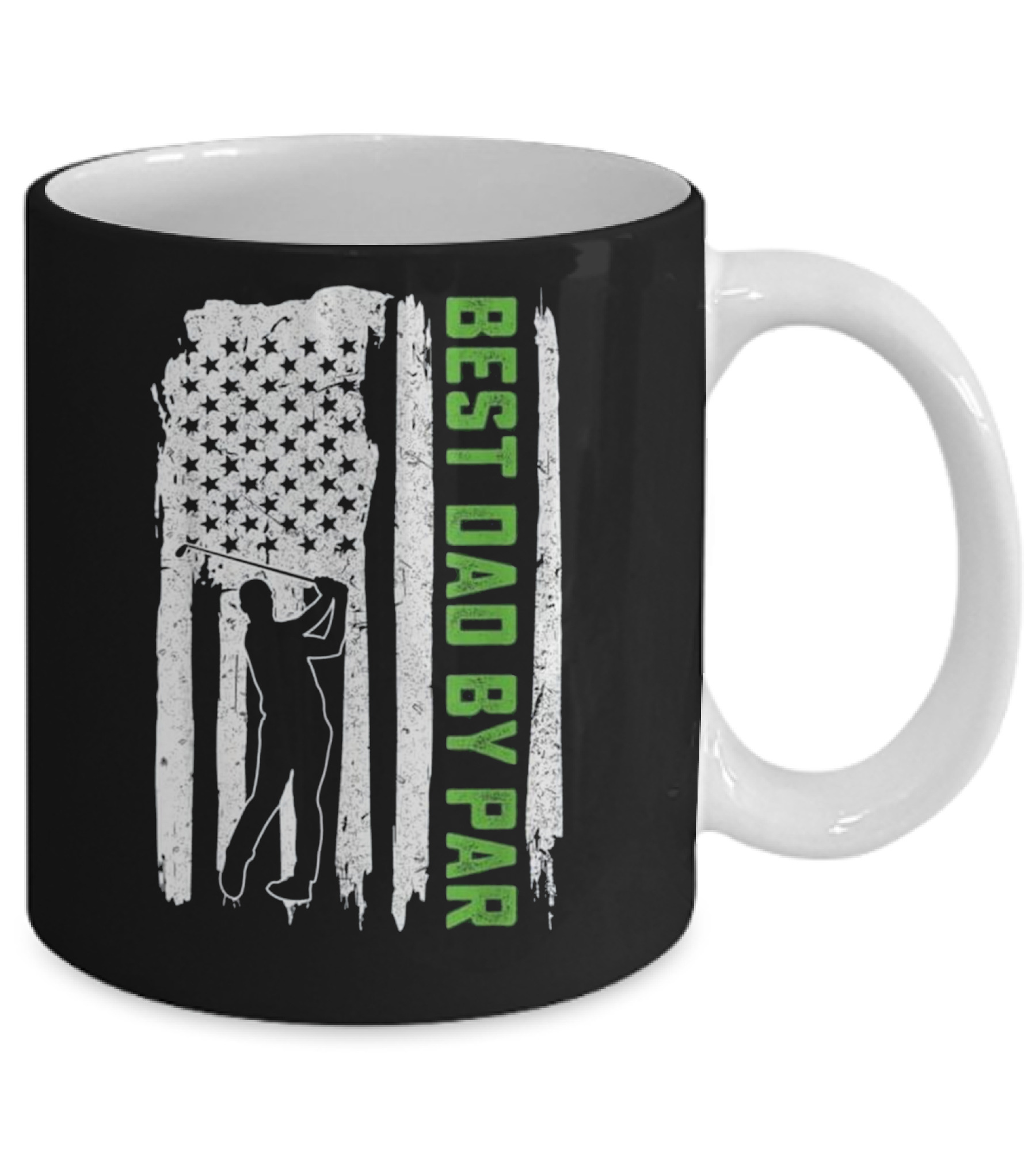 Father's Day Best Dad By Par American Flag Mug