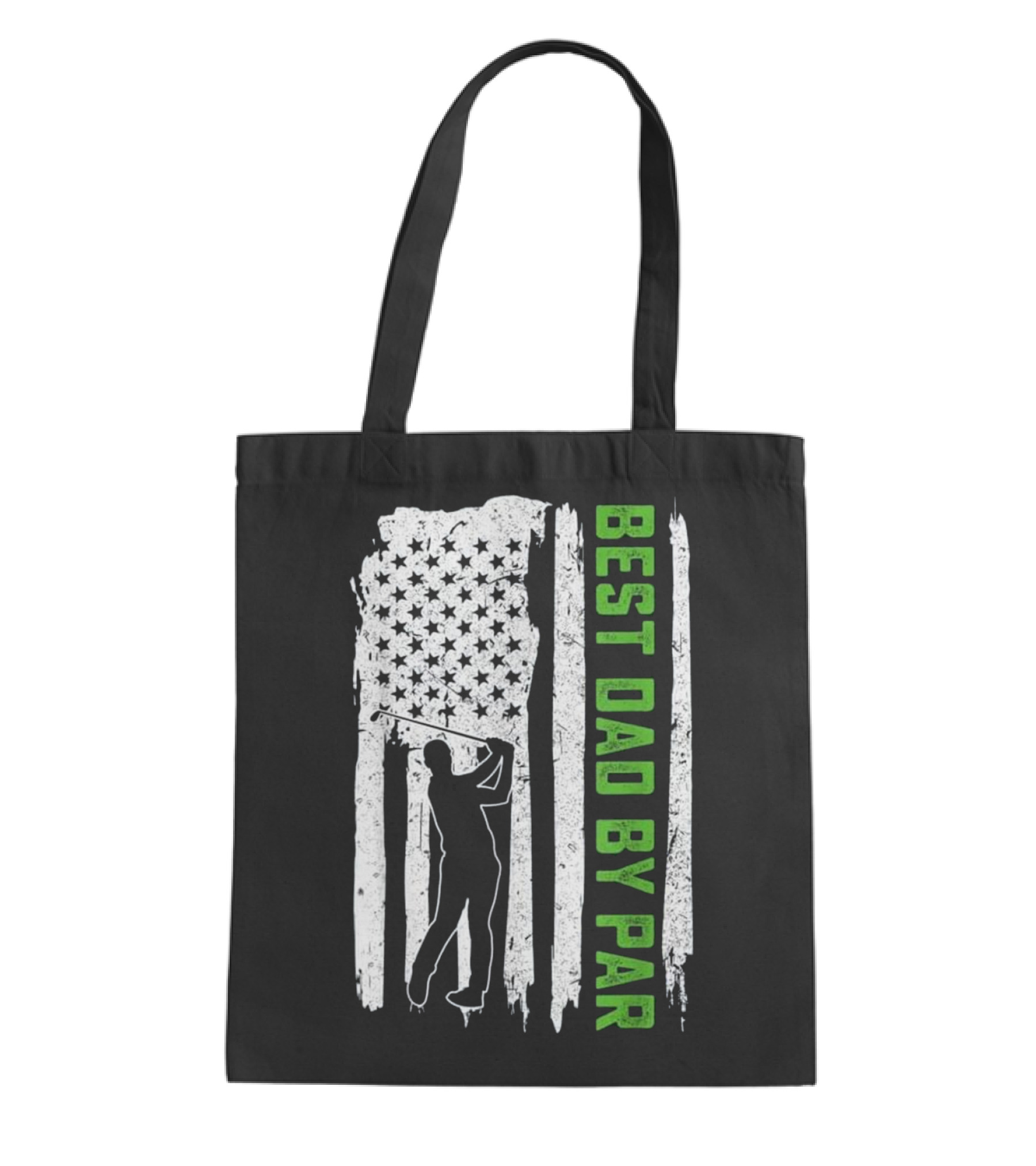 Father's Day Best Dad By Par American Flag Tote Bag