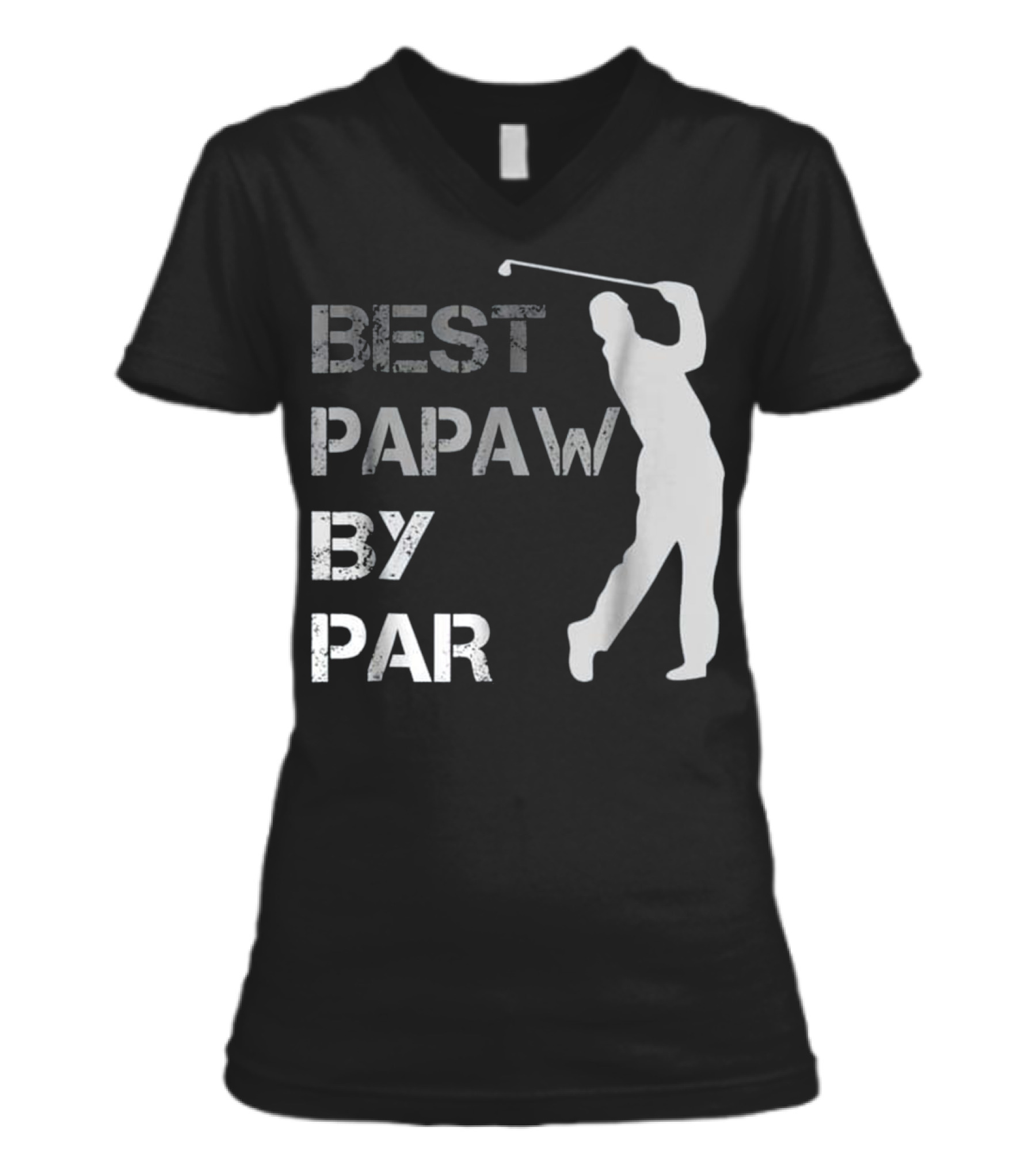 Father's Day Best Papaw b...V-Neck Womens T-Shirt 