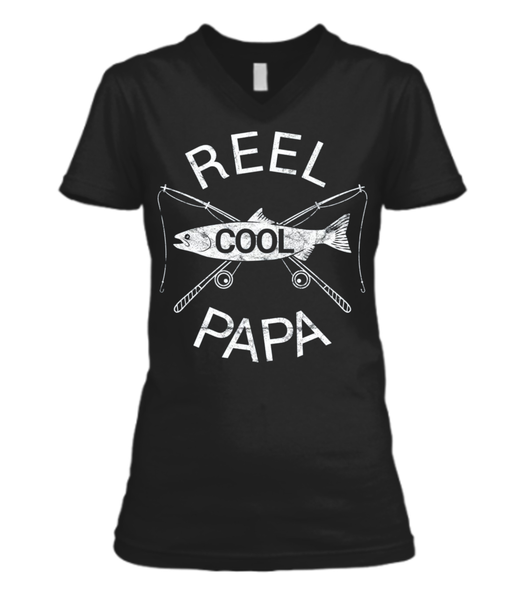 Father's Day Gifts T Fish...V-Neck Womens T-Shirt 