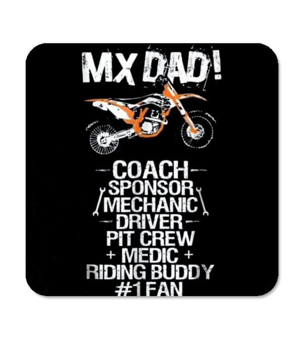 Father's Day MX Dad Coach Mechanic Buddy Coaster Father's Day MX Dad Coach Mechanic Buddy Coaster
