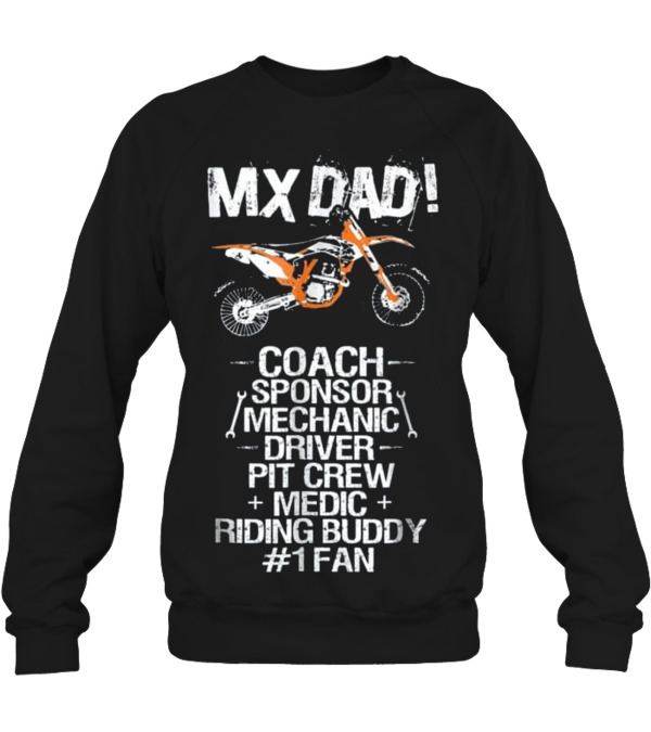 Father's Day MX Dad Coach Mechanic Buddy Crewneck Sweatshirt Father's Day MX Dad Coach Mechanic Buddy Crewneck Sweatshirt