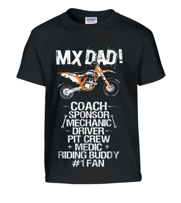 Father's Day MX Dad Coach Mechanic Buddy Kids T-Shirt Father's Day MX Dad Coach Mechanic Buddy Kids T-Shirt
