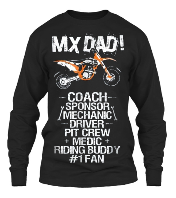 Father's Day MX Dad Coach Mechanic Buddy Unisex Long Sleeve Father's Day MX Dad Coach Mechanic Buddy Unisex Long Sleeve