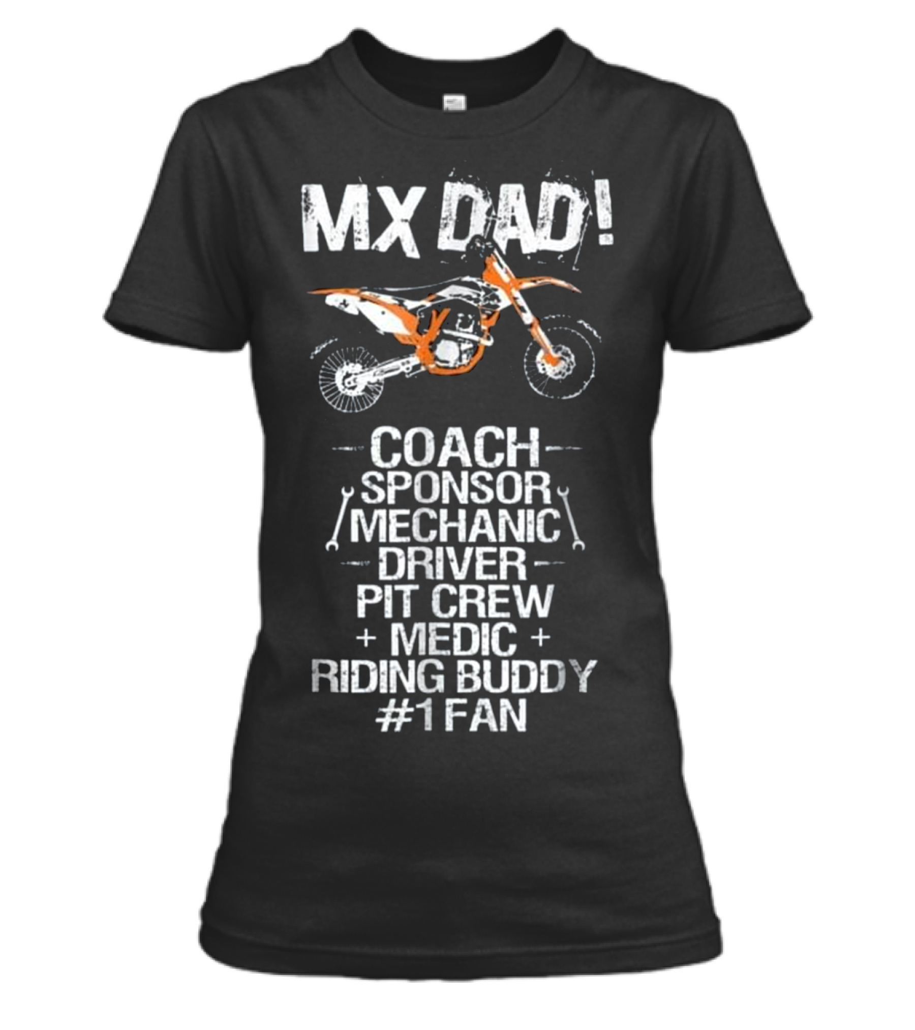 Father's Day MX Dad Coach...Womens T-Shirt 