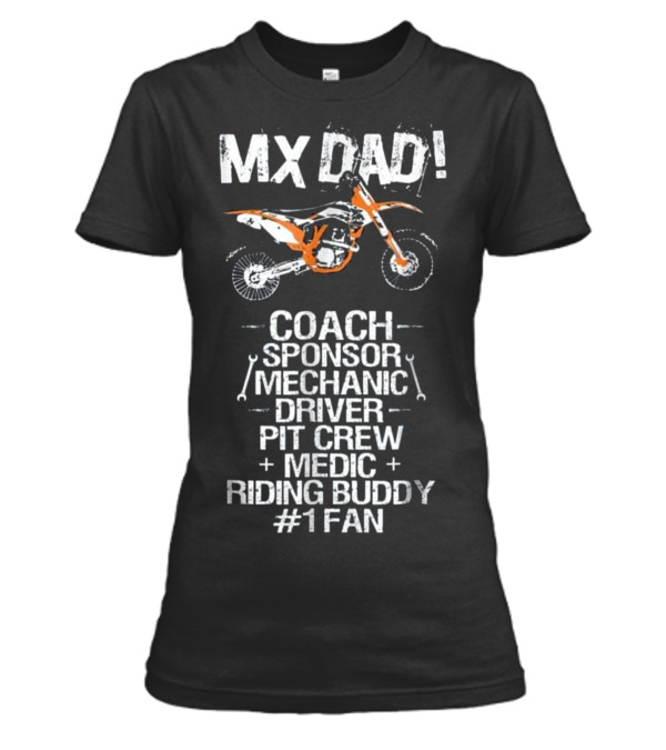 Father's Day MX Dad Coach Mechanic Buddy Womens T-Shirt Father's Day MX Dad Coach Mechanic Buddy Womens T-Shirt