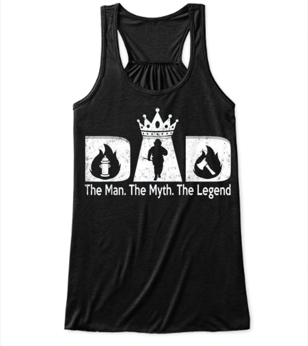 Father's Day For Men Firefighter Dad Flowy Tank Top Father's Day For Men Firefighter Dad Flowy Tank Top