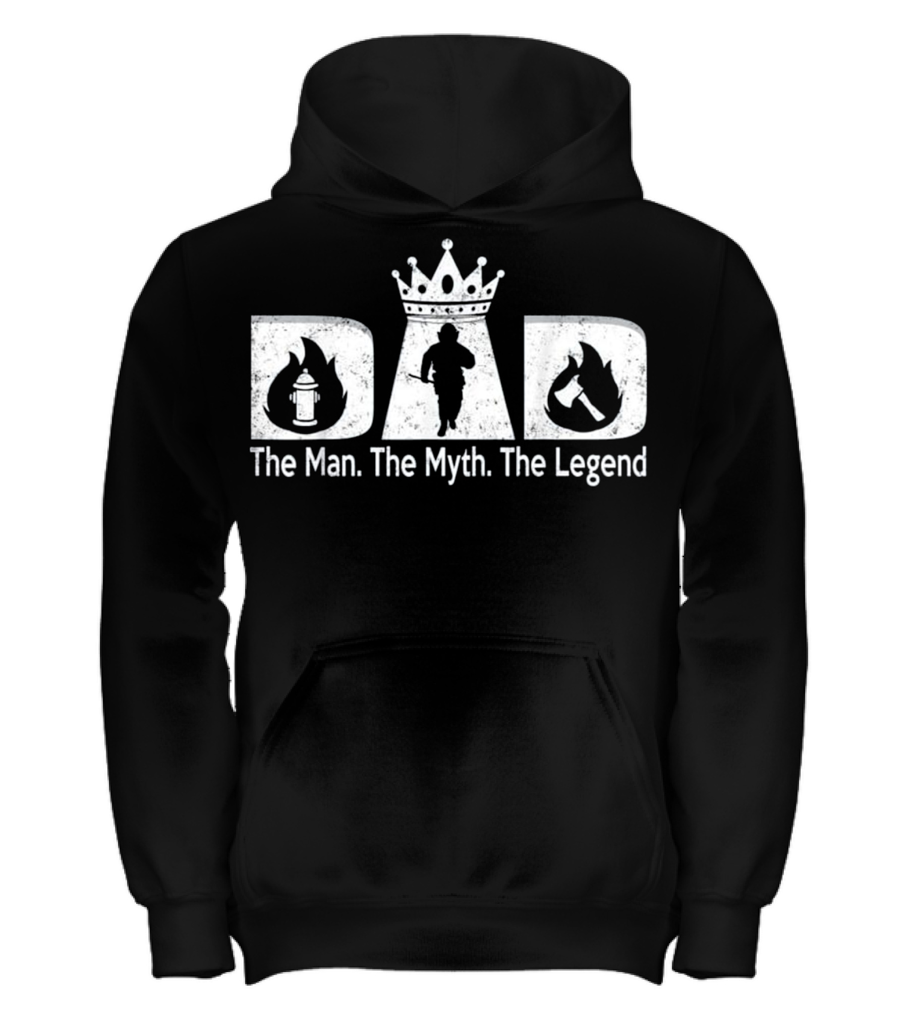 Father's Day For Men Firefighter Dad Kids Hoodie