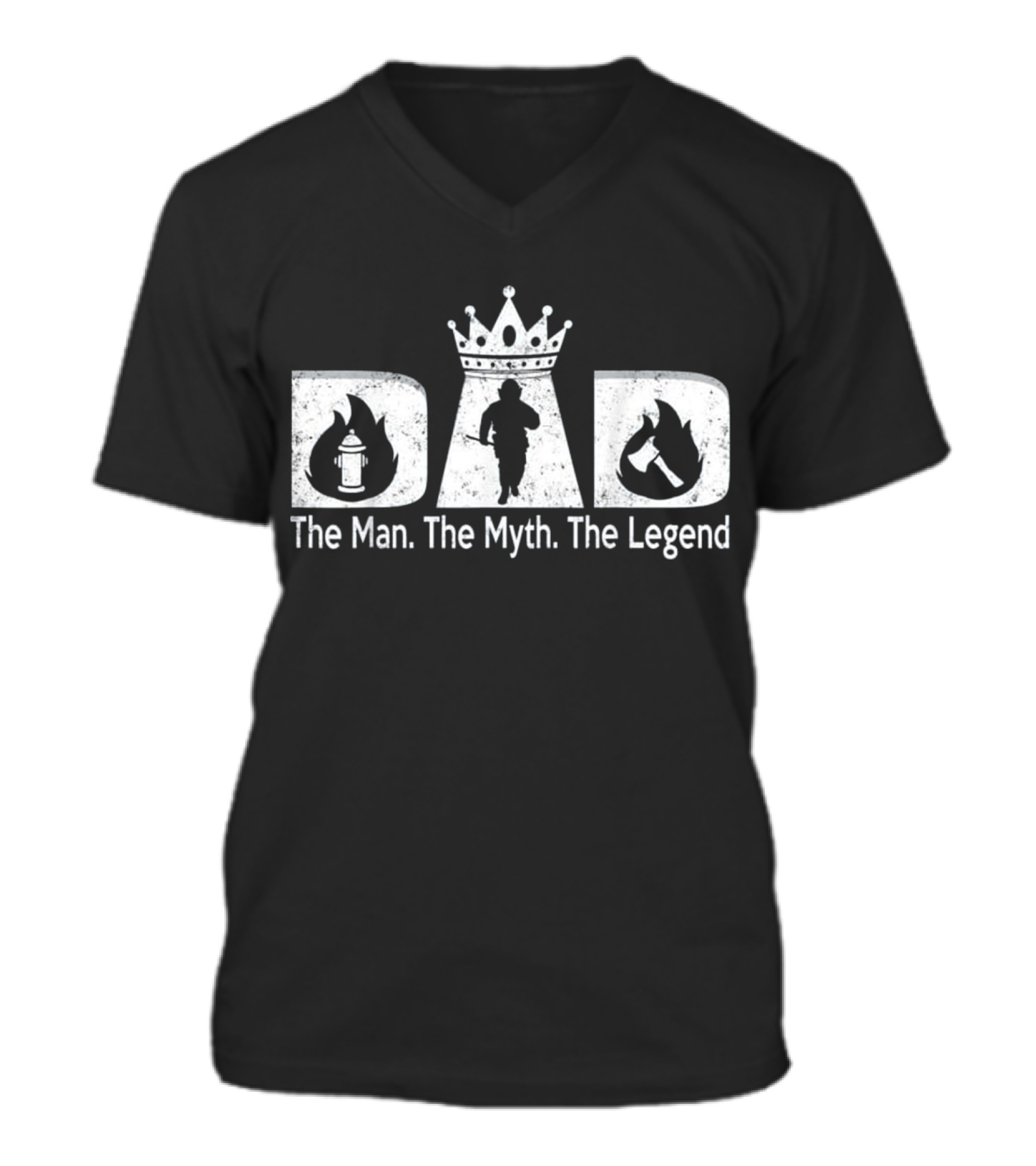 Father's Day For Men Firefighter Dad V-Neck Unisex T-Shirt