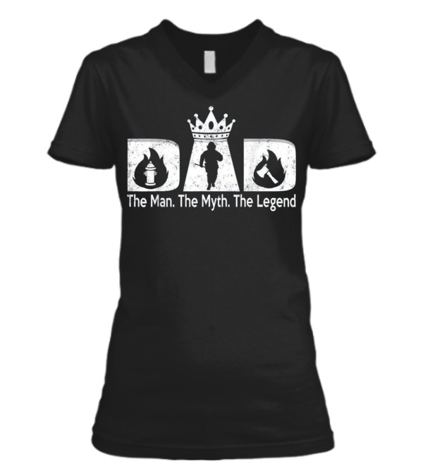 Father's Day For Men Fire...V-Neck Womens T-Shirt Father's Day For Men Fire...V-Neck Womens T-Shirt