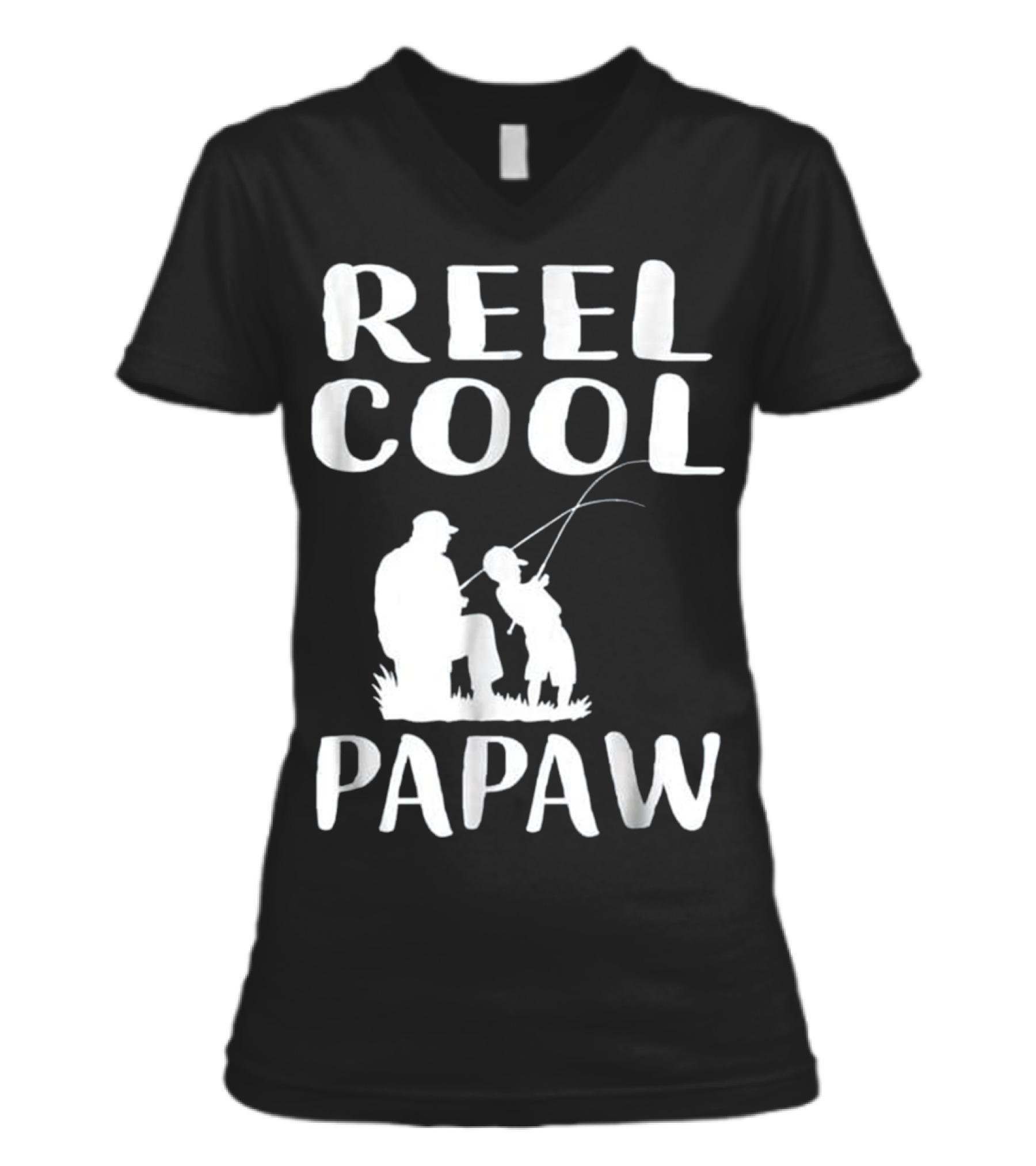 Father's Day Gift Fishing Reel Co V-Neck Womens T-Shirt