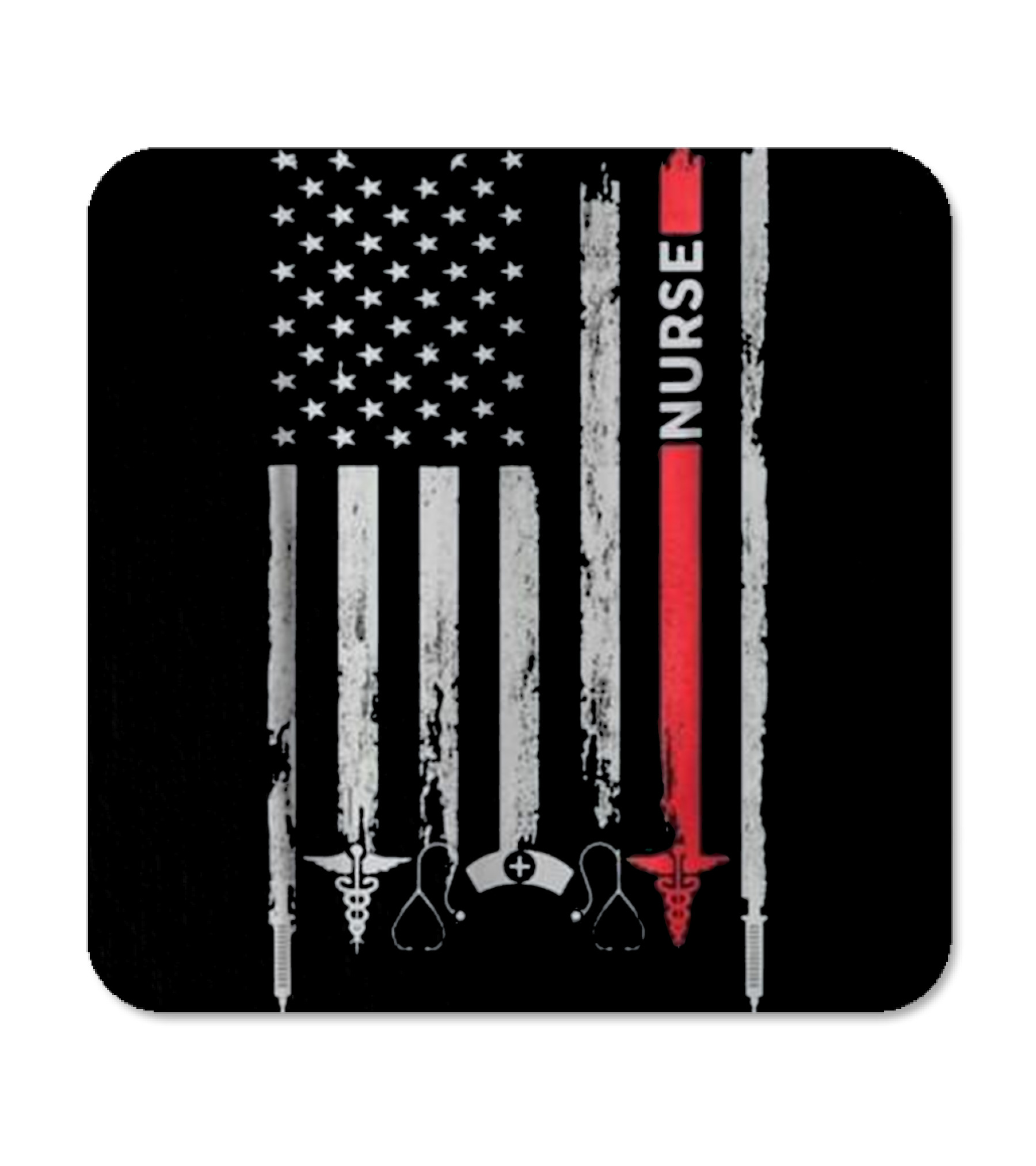 Nurse American Flag T Gif...Coaster 