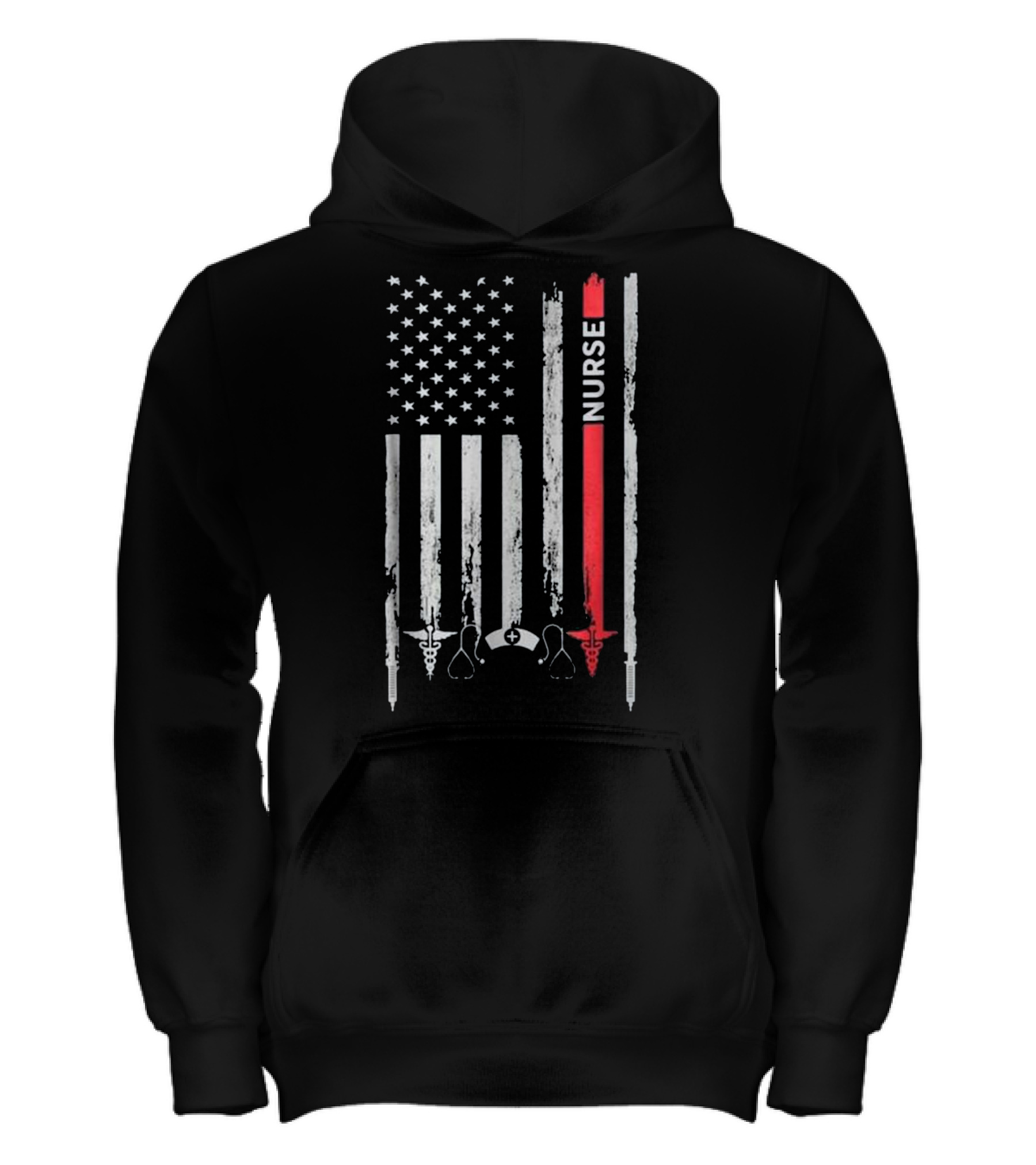 Nurse American Flag T Gift for Kids Hoodie