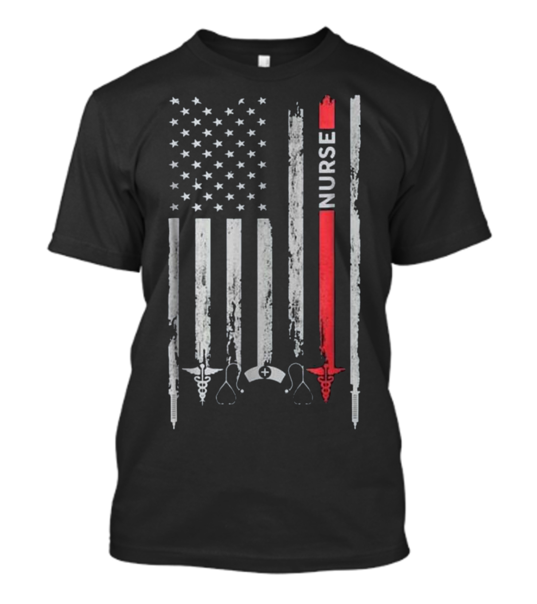 Nurse American Flag T Gif...T-Shirt 