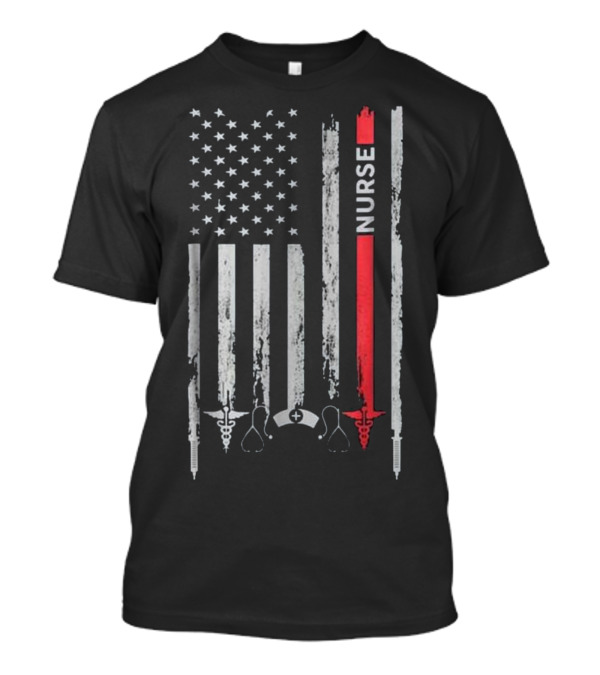 Nurse American Flag T Gif...T-Shirt Nurse American Flag T Gif...T-Shirt