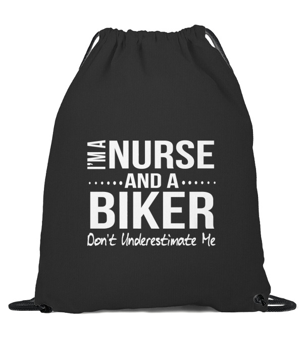 Nurse and A Biker Motorcy...Drawstring Bag Nurse and A Biker Motorcy...Drawstring Bag