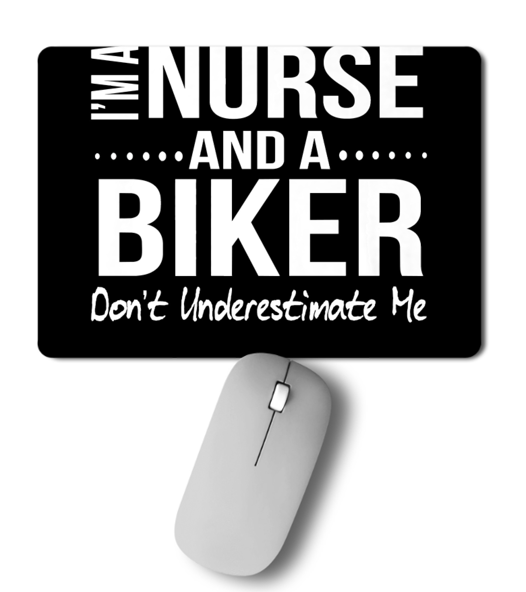 Nurse and A Biker Motorcycle Gifts Wo Mousepad