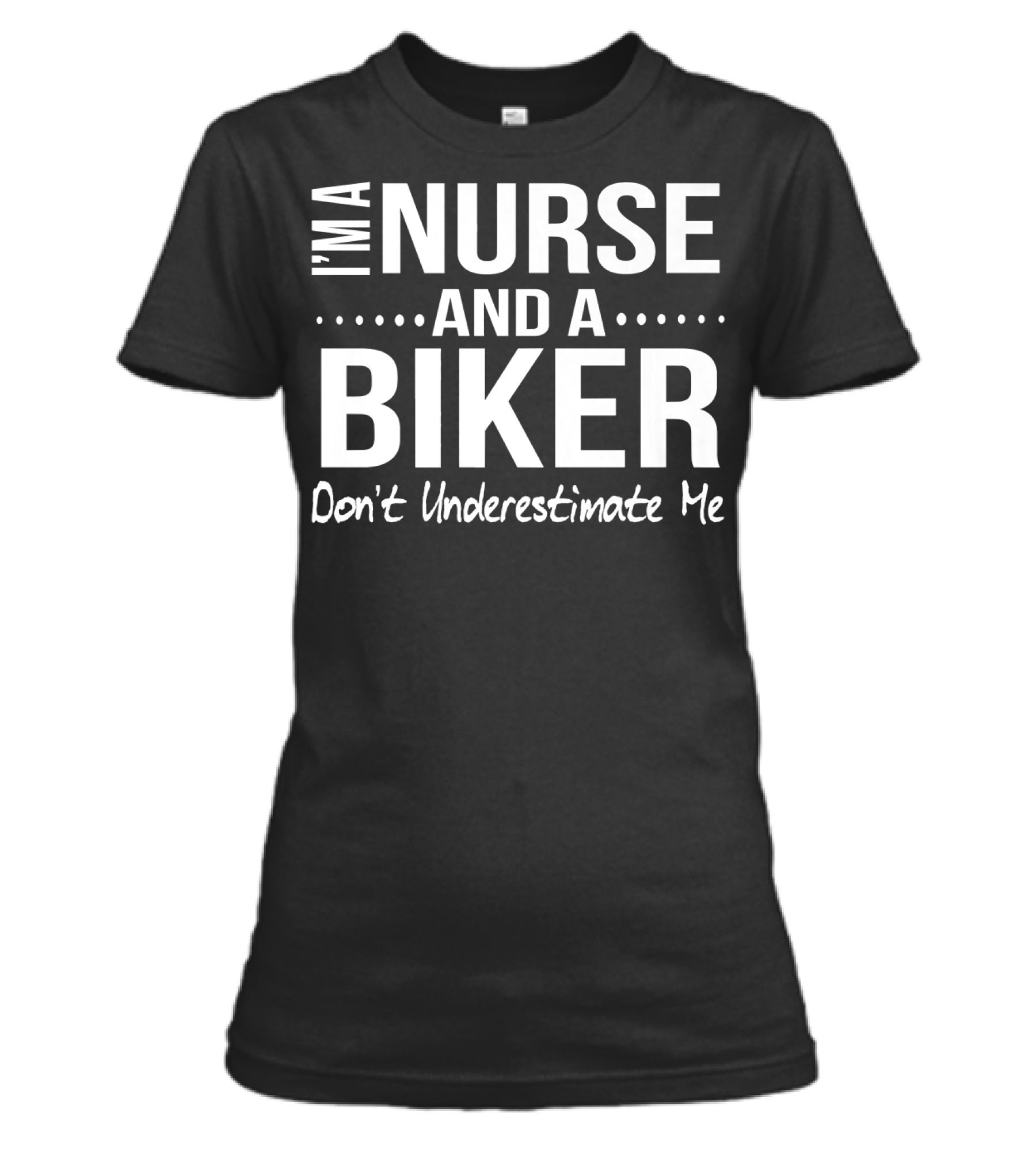 Nurse and A Biker Motorcycle Gifts Wo Womens T-Shirt