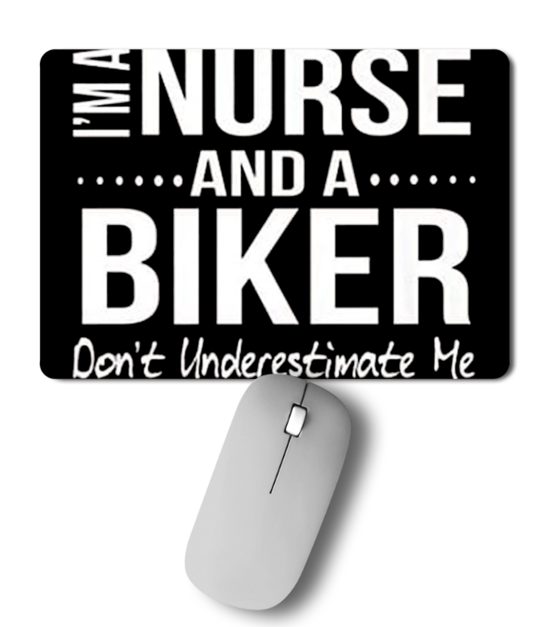 Nurse and A Biker Motorcycle Gifts Mousepad