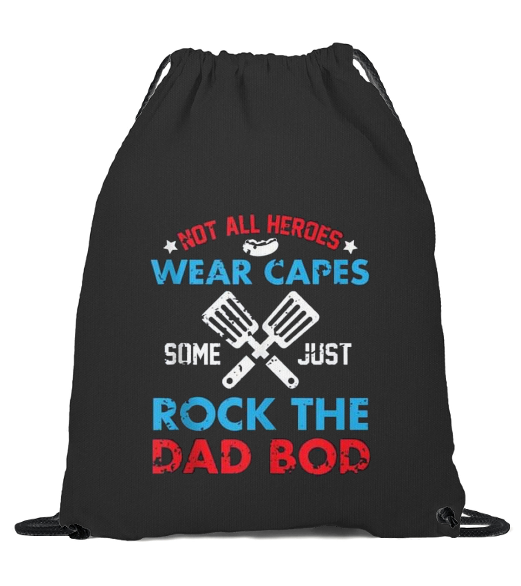Fathers Day Dad Grilling ...Drawstring Bag 