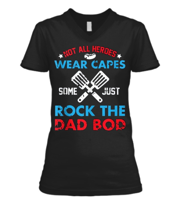 Fathers Day Dad Grilling ...V-Neck Womens T-Shirt Fathers Day Dad Grilling ...V-Neck Womens T-Shirt