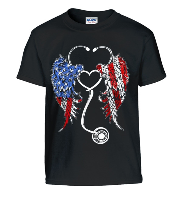 Nurse Angel Wings Patriot...Kids T-Shirt Nurse Angel Wings Patriot...Kids T-Shirt