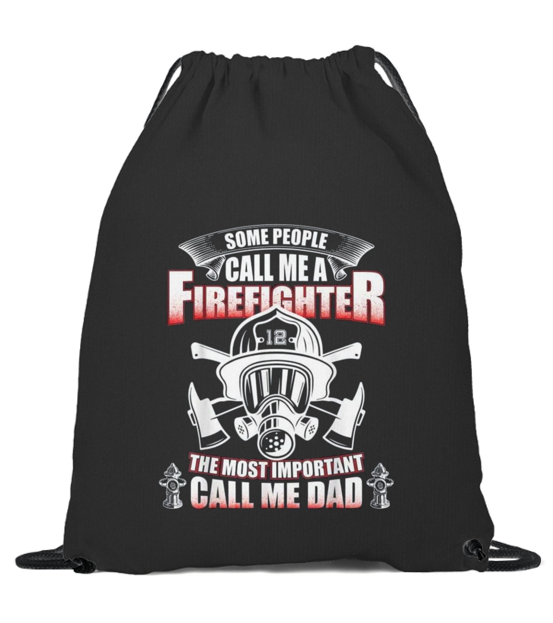 Fathers Day Gift for Firefighter Dad - Firem Drawstring Bag