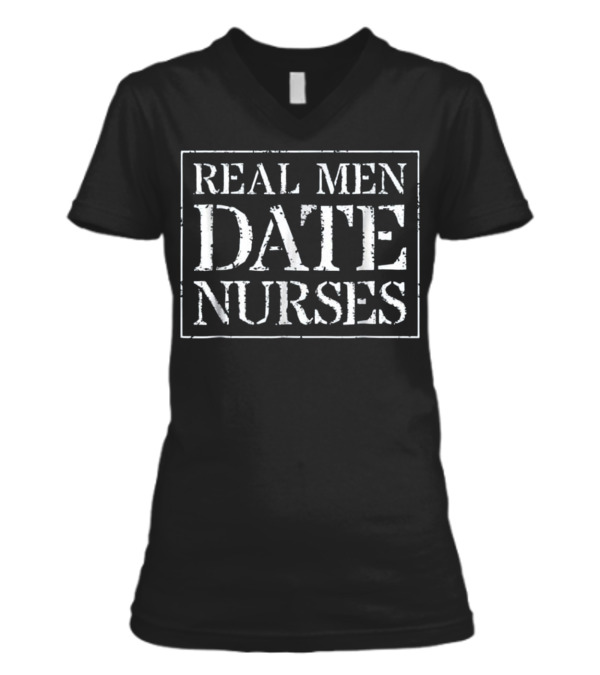 Nurse Boyfriend T For Gift Real Men D V-Neck Womens T-Shirt Nurse Boyfriend T For Gift Real Men D V-Neck Womens T-Shirt