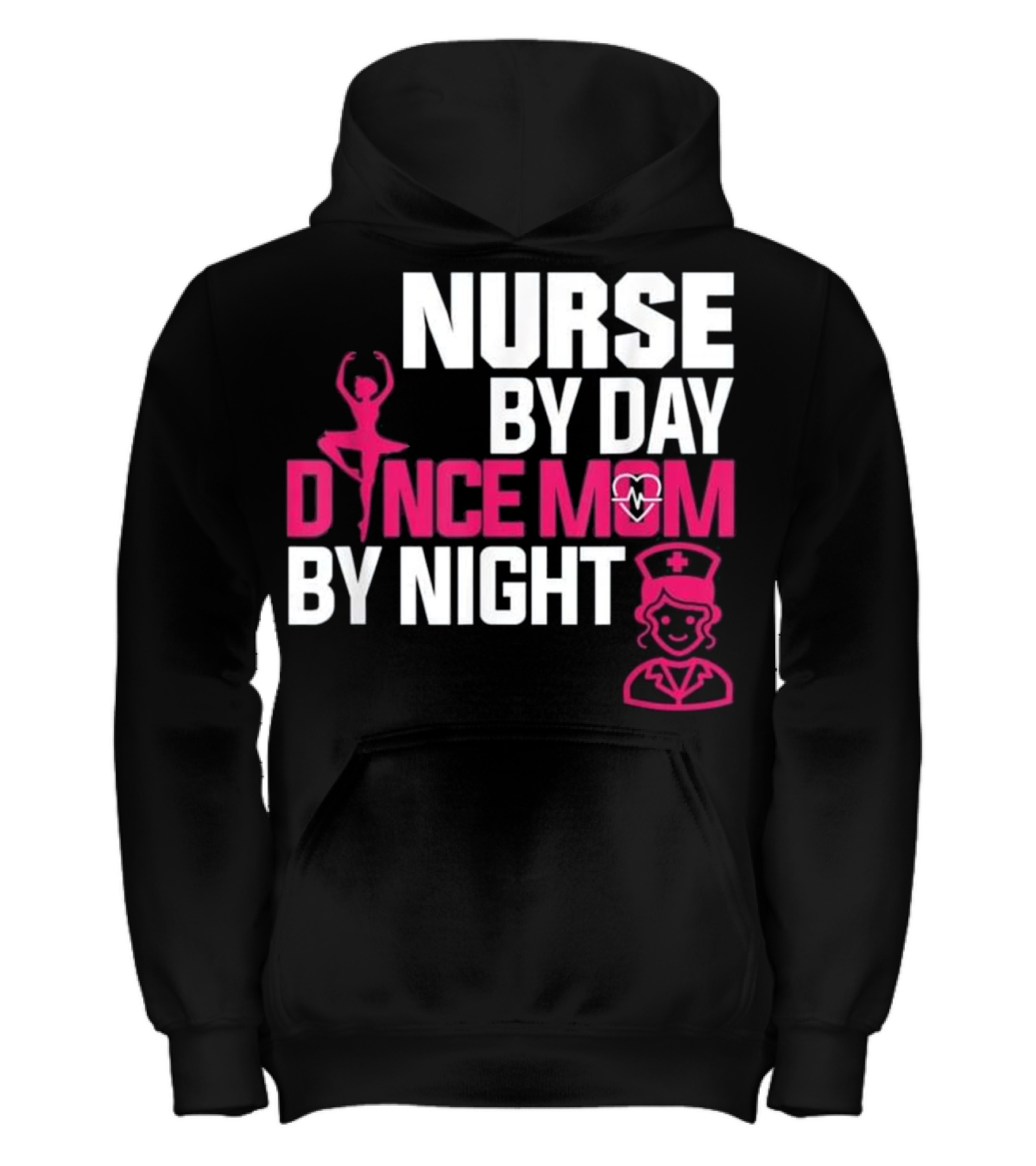 Nurse By Day Dance Mom By Night (2) Kids Hoodie