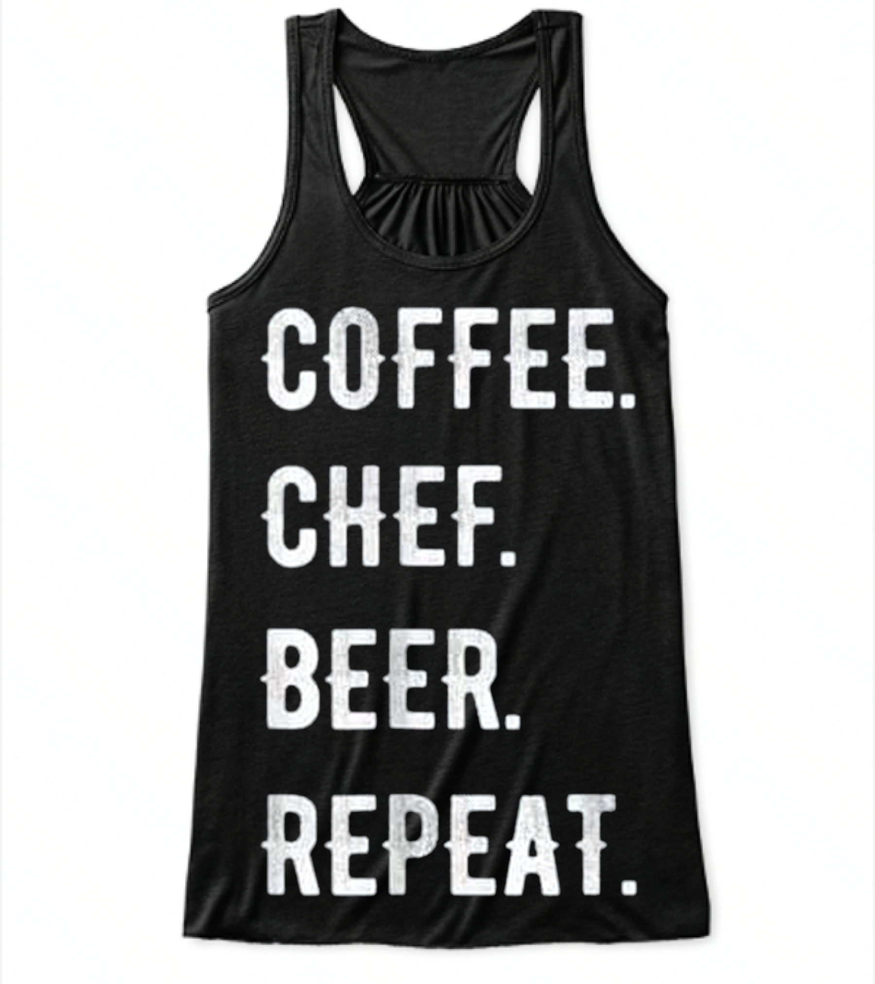 Fathers Day Coffee Chef Beer Repeat Flowy Tank Top
