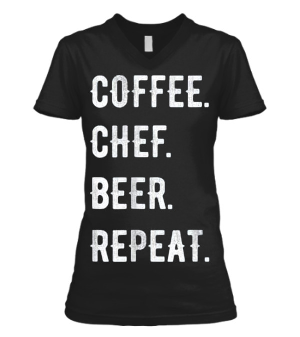 Fathers Day Coffee Chef B...V-Neck Womens T-Shirt Fathers Day Coffee Chef B...V-Neck Womens T-Shirt