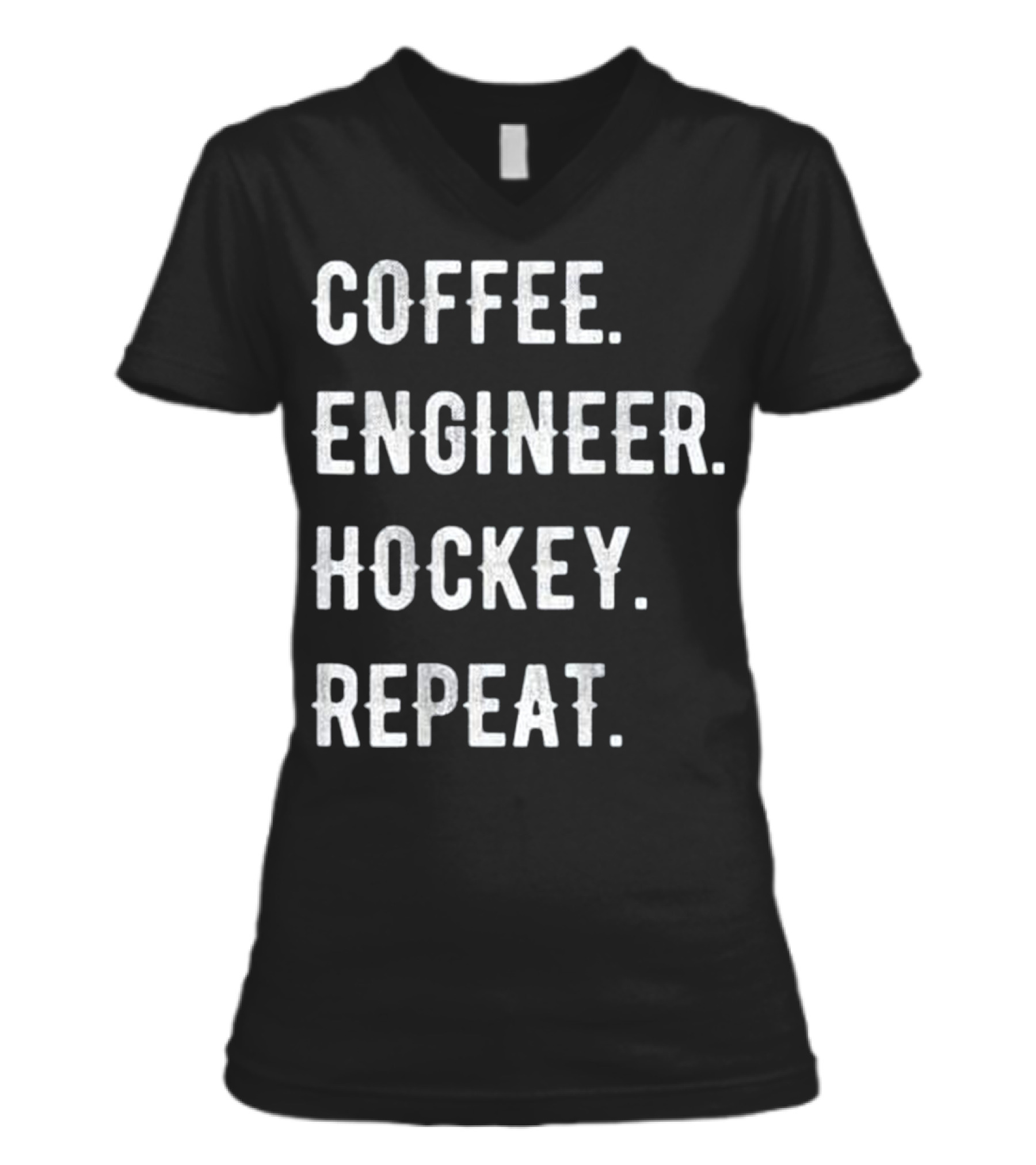 Fathers Day Coffee Engine...V-Neck Womens T-Shirt 