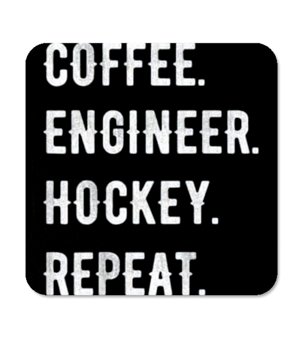 Fathers Day Coffee Engineer Hockey Repe Coaster Fathers Day Coffee Engineer Hockey Repe Coaster