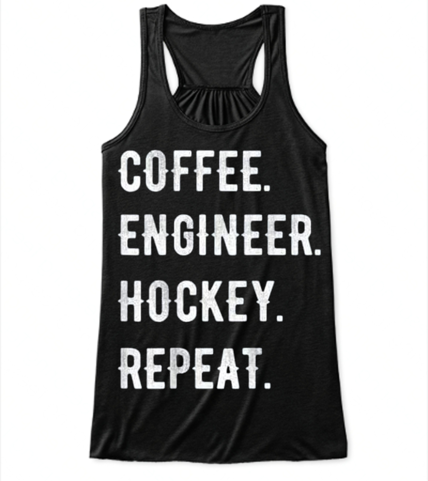 Fathers Day Coffee Engineer Hockey Repe Flowy Tank Top