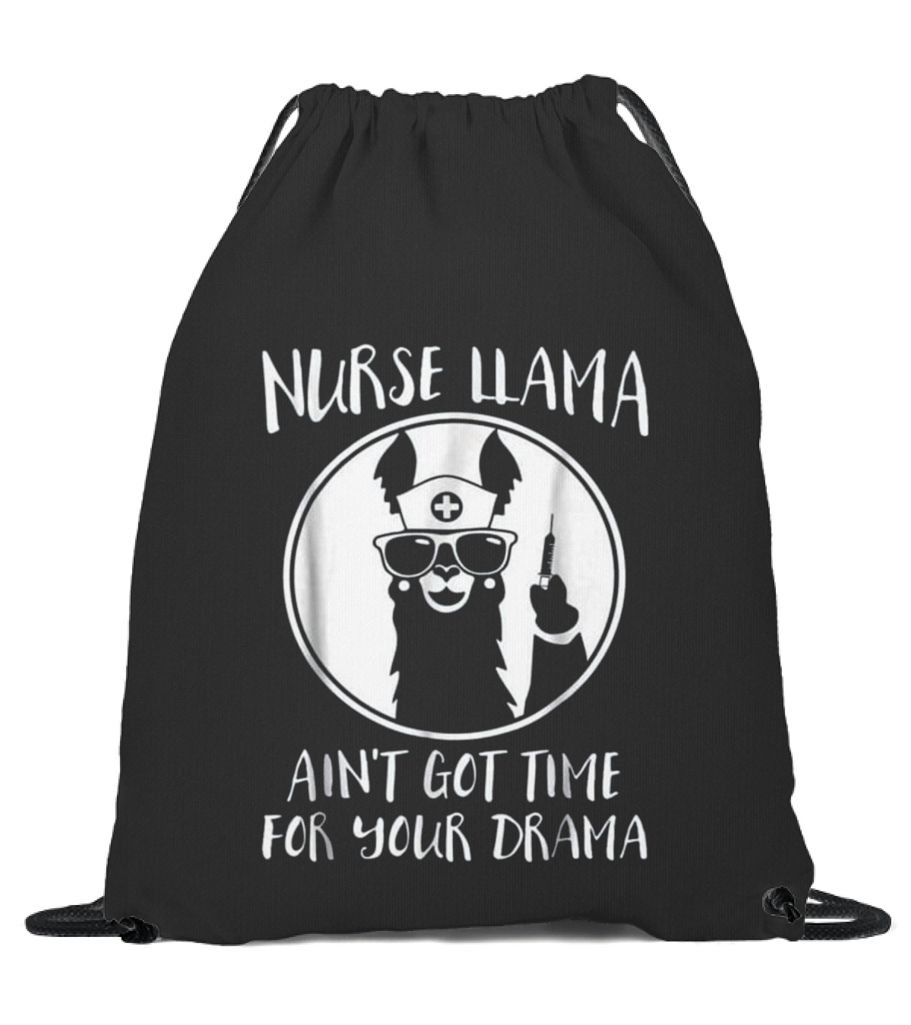 Nurse Llama Drawstring Bag 
