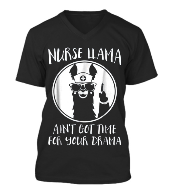 Nurse Llama V-Neck Unisex T-Shirt Nurse Llama V-Neck Unisex T-Shirt