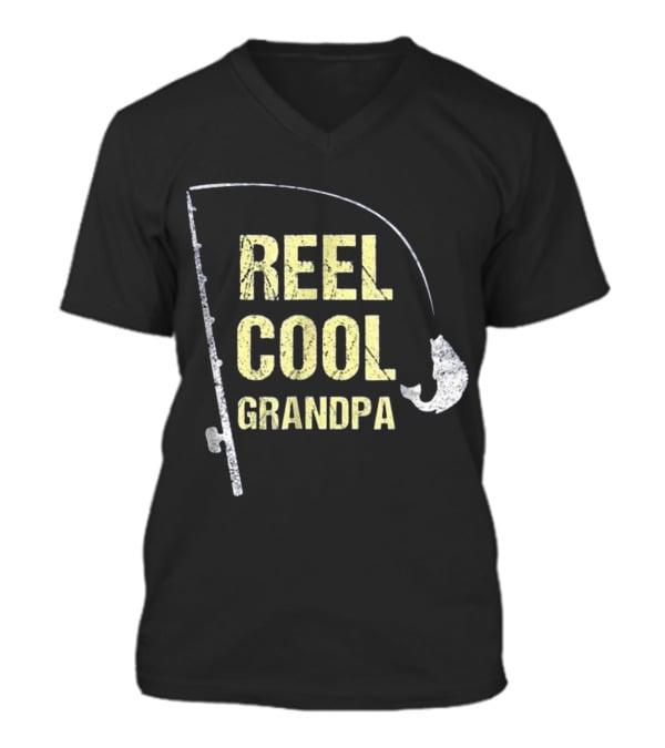 Fishing Grandpa Funny Dad Fathers D V-Neck Unisex T-Shirt